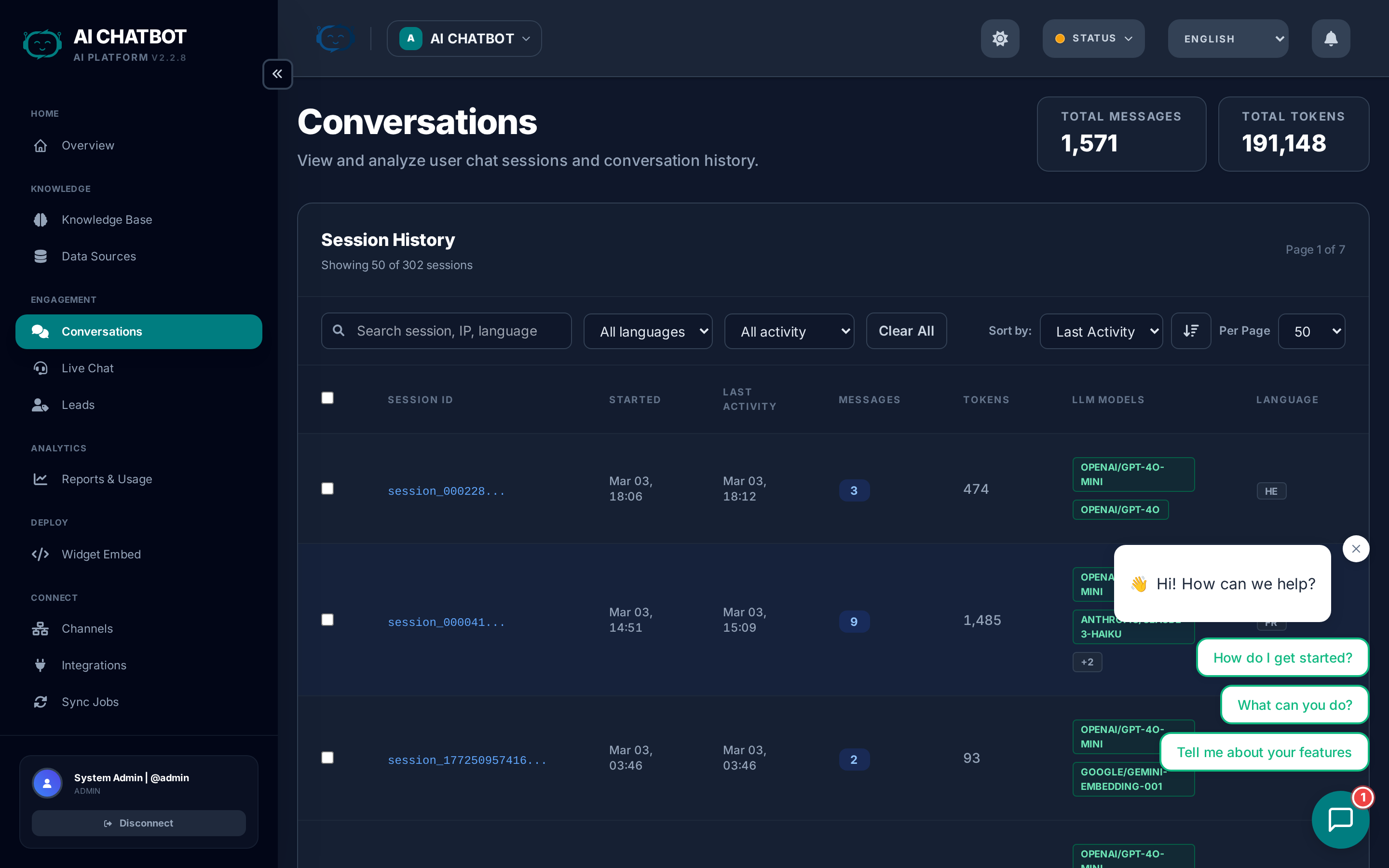 Conversations History