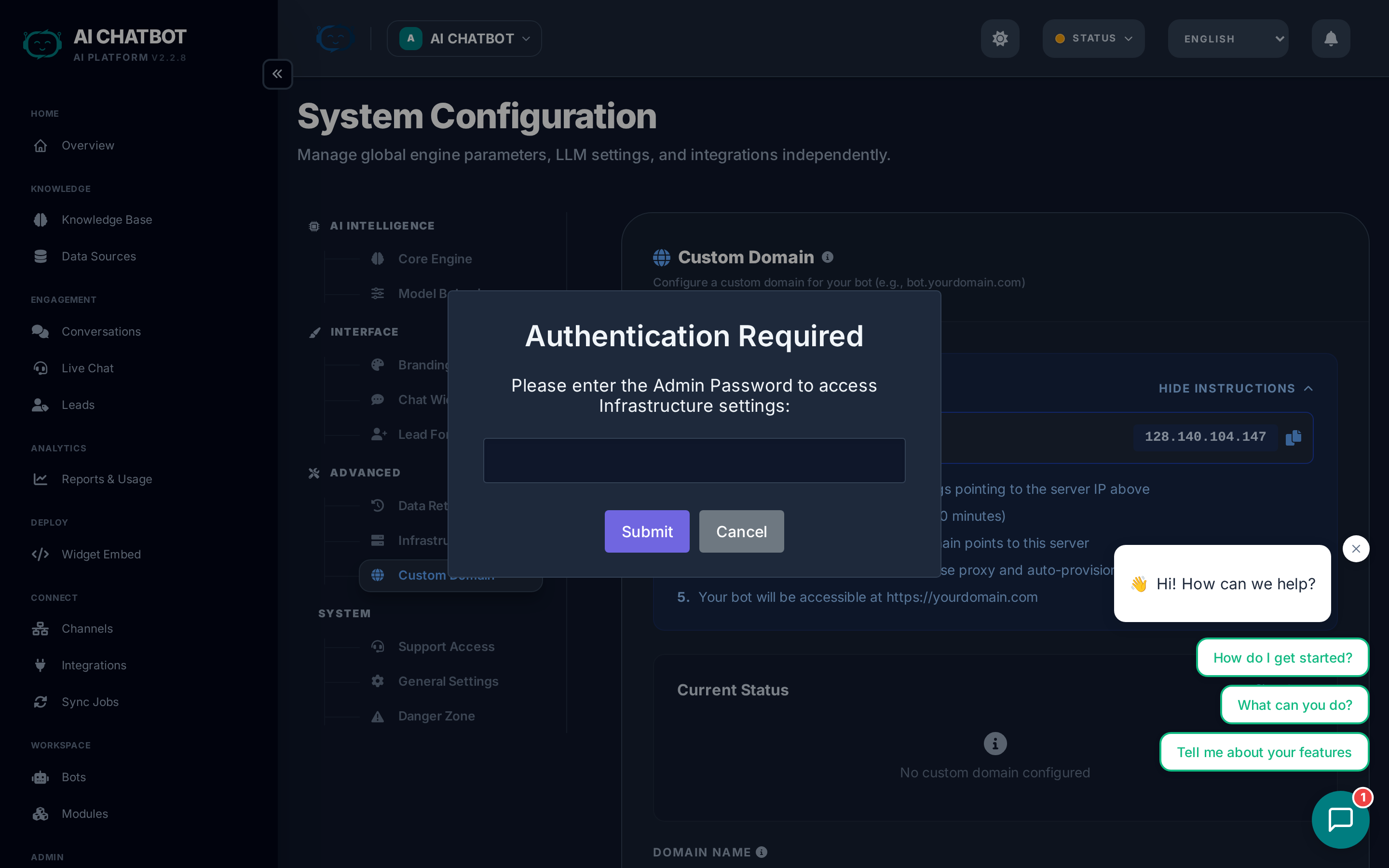 Custom Domain Settings