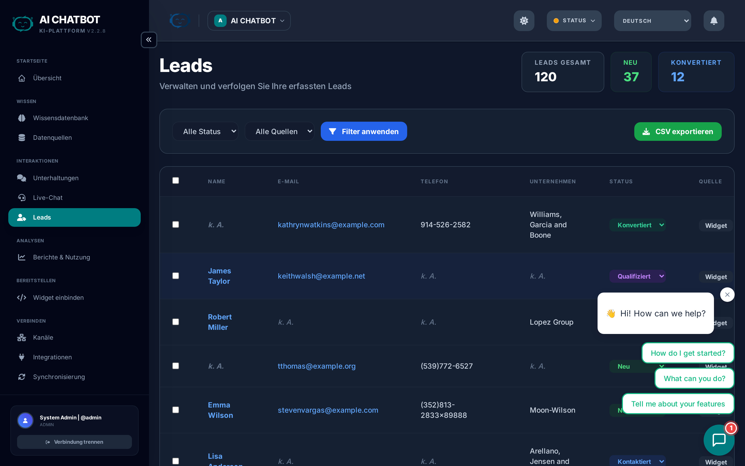Lead Management Dashboard