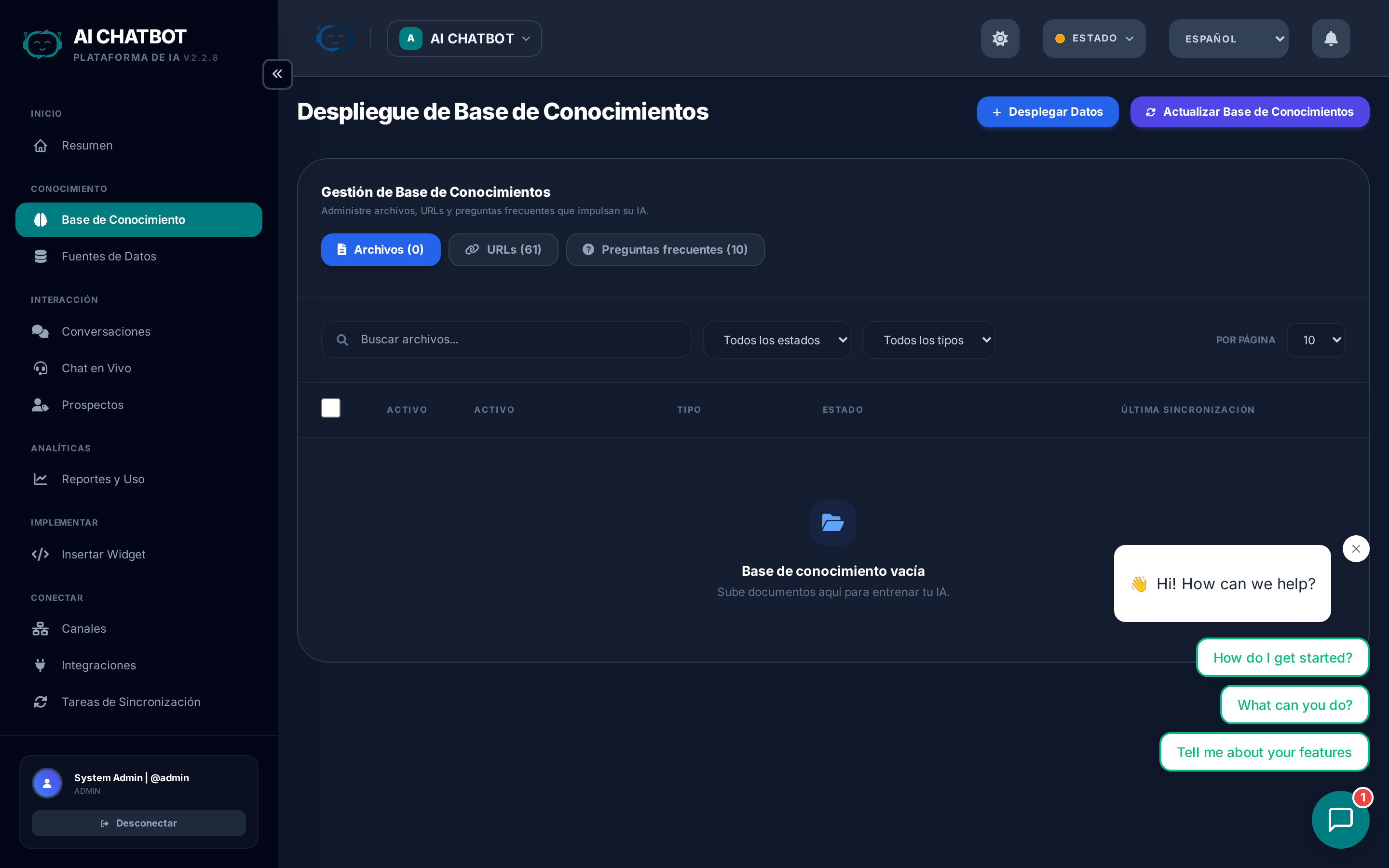 Gestión de la Base de Conocimientos