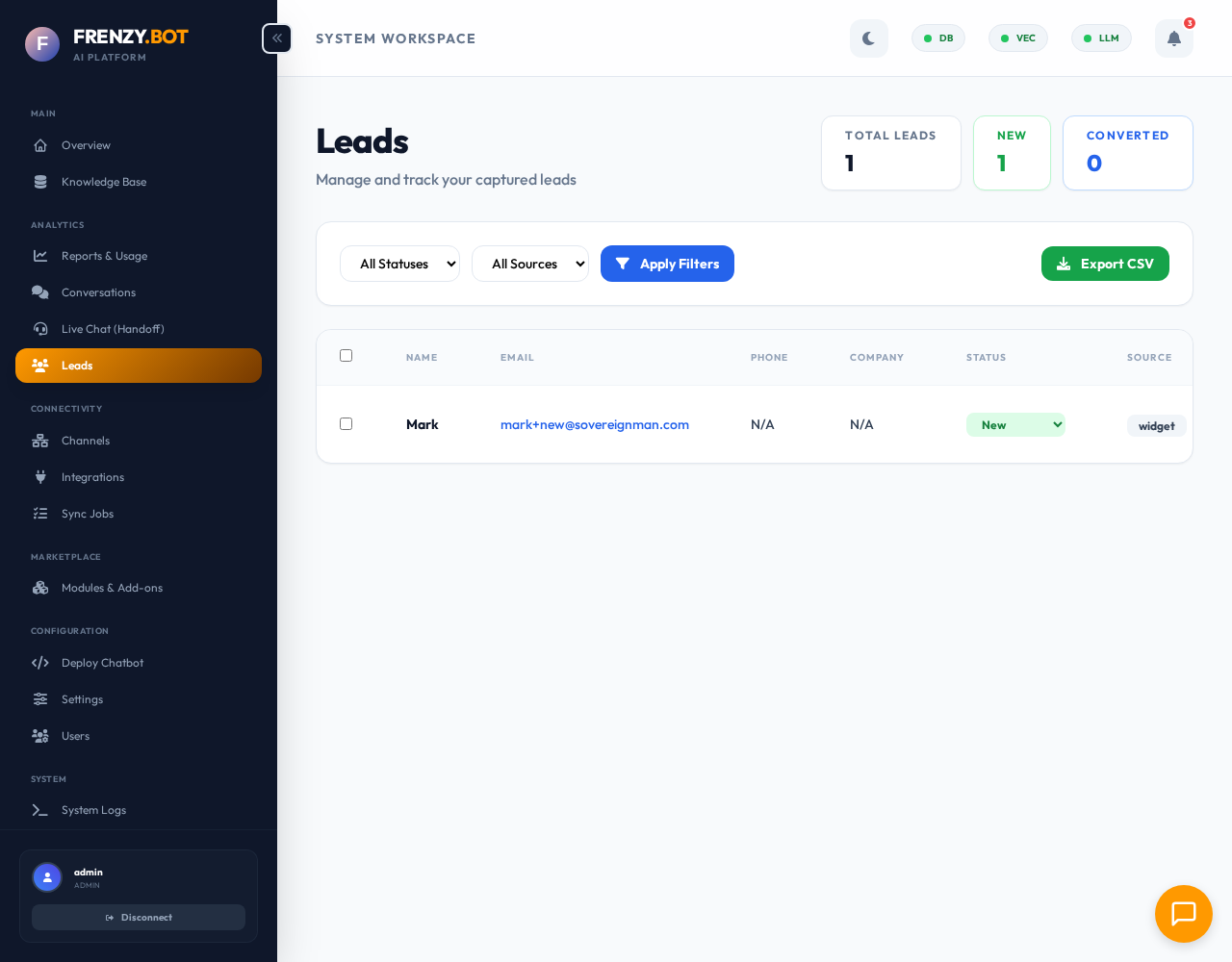 Lead Management Dashboard