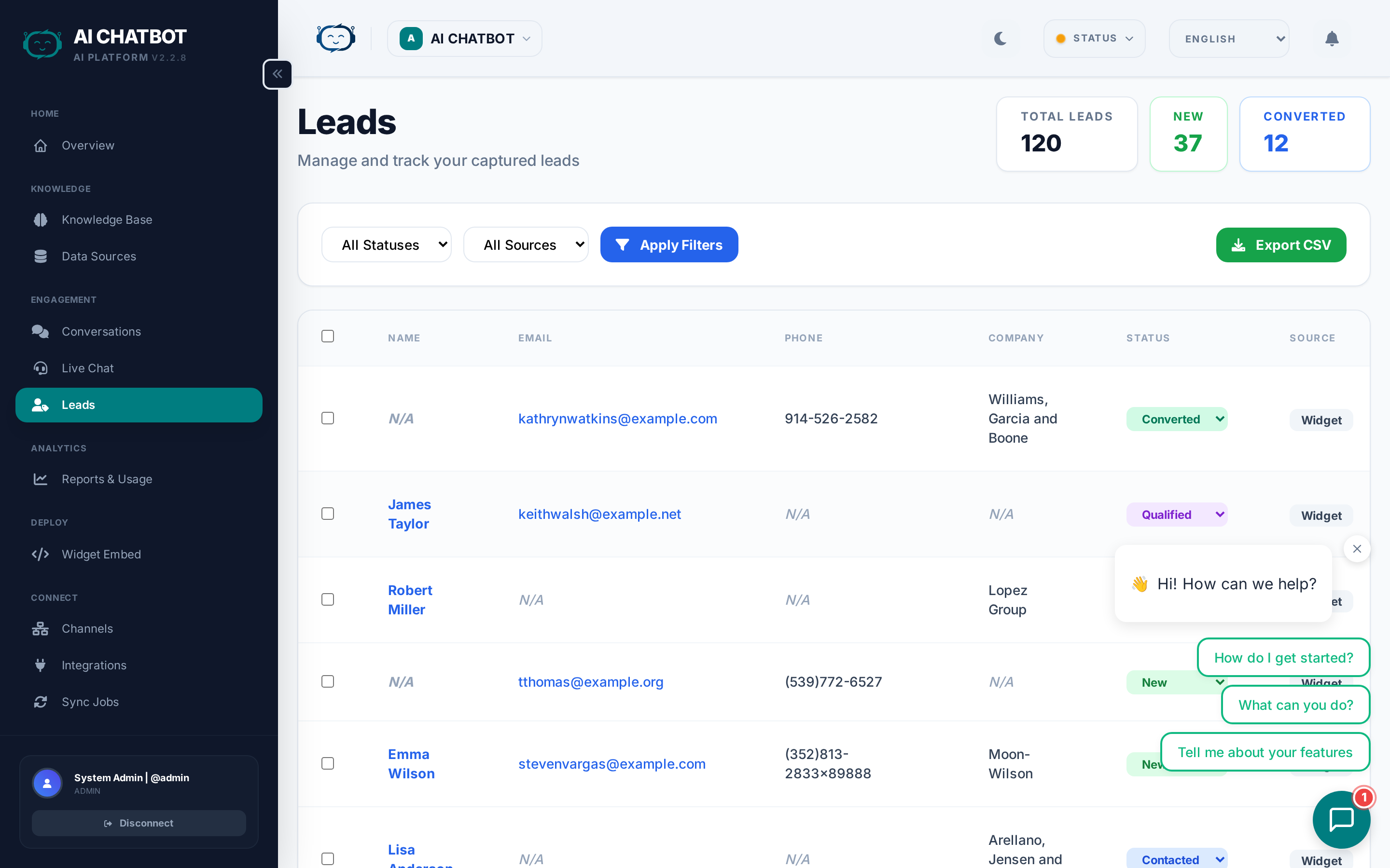 Lead Management Dashboard