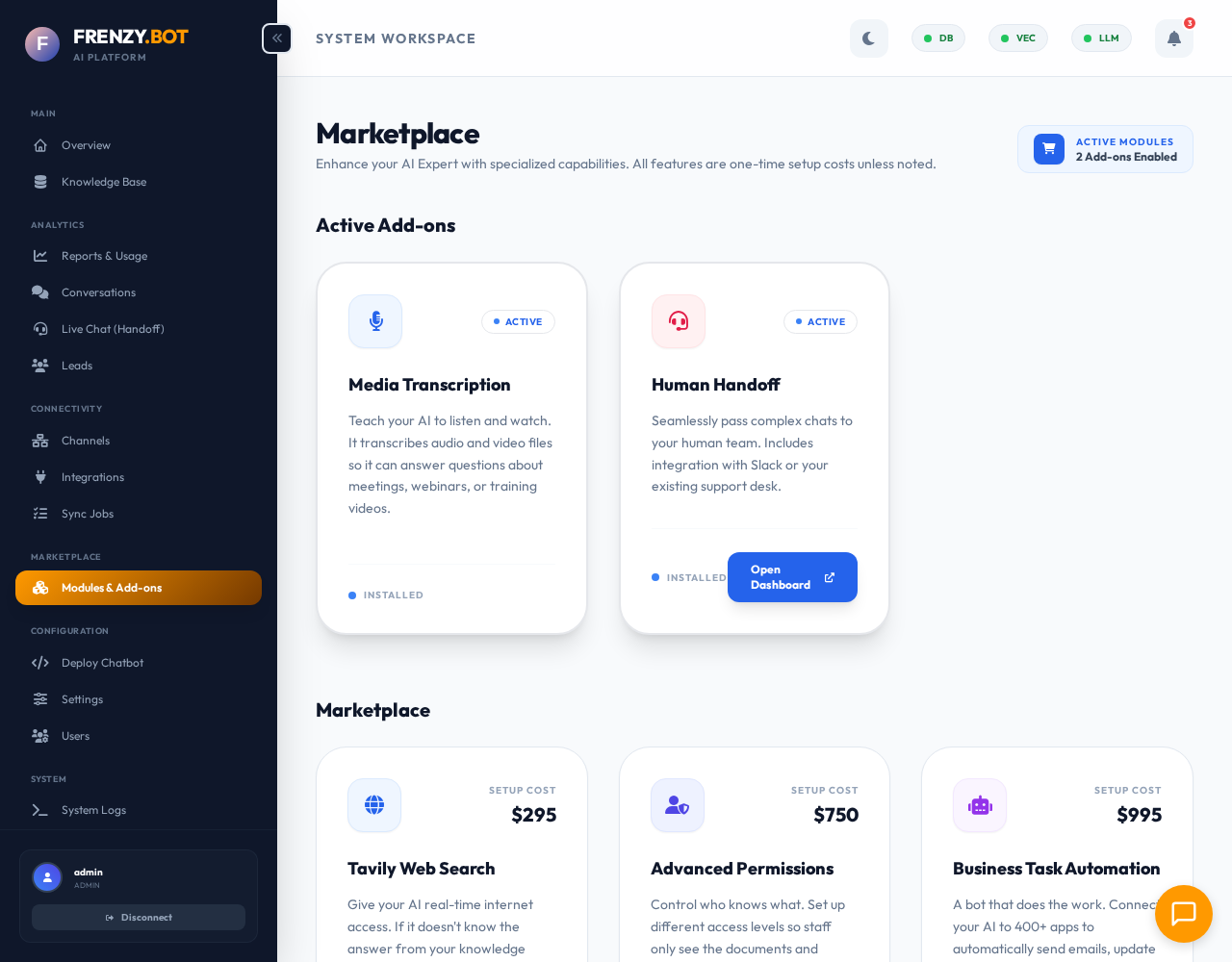 Marketplace Modules