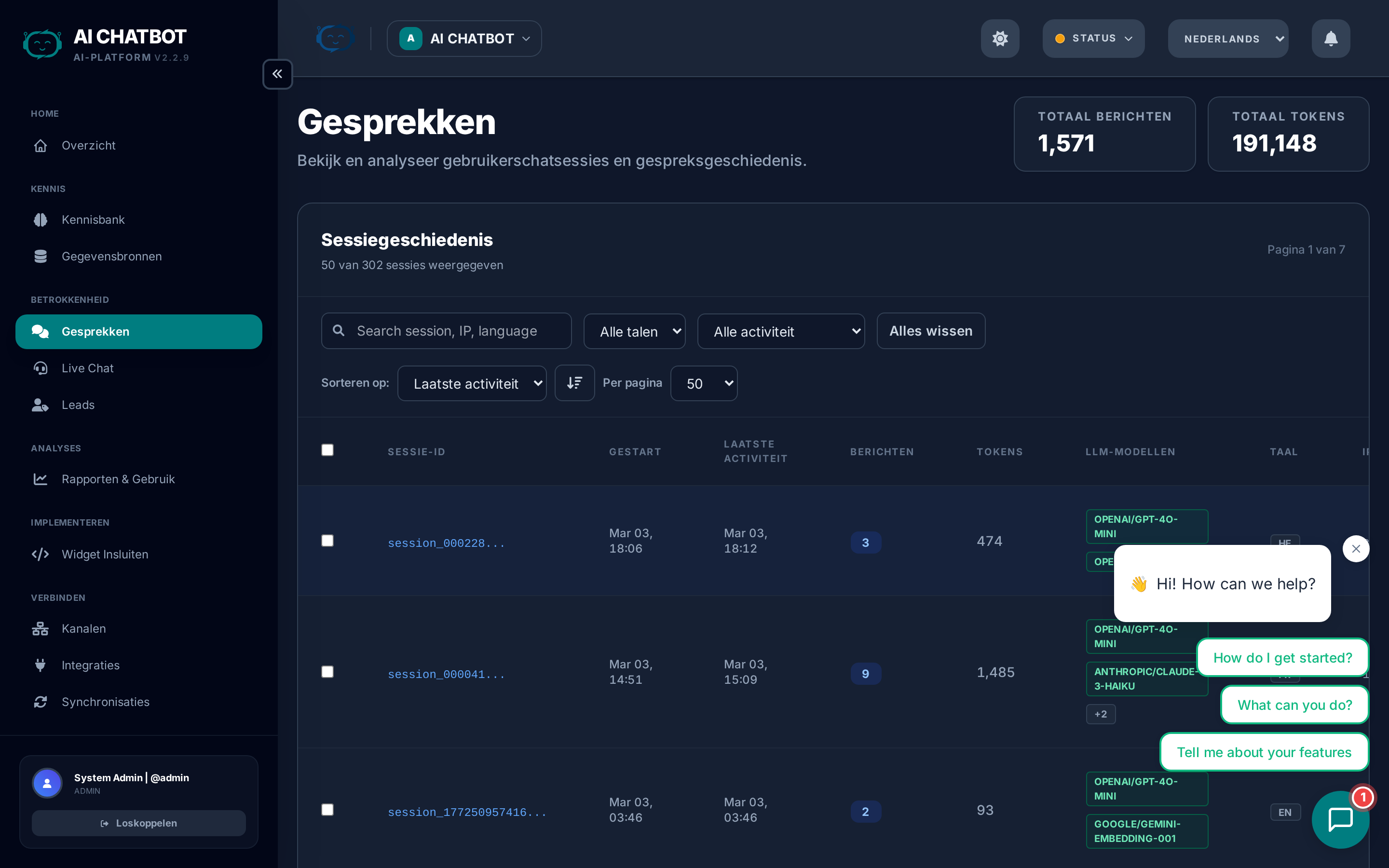 Conversations History