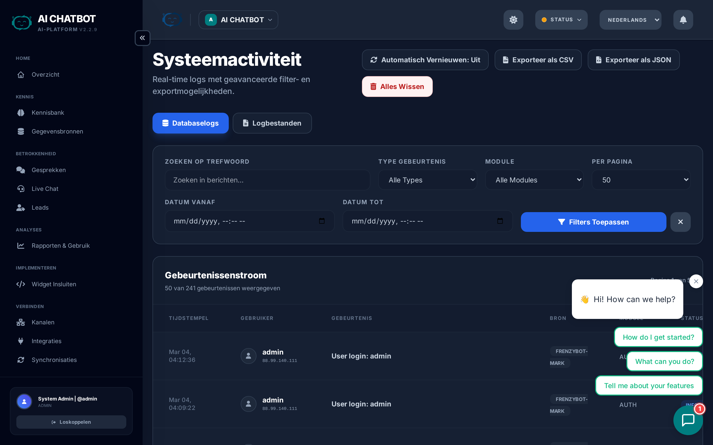 Activiteitslogboeken