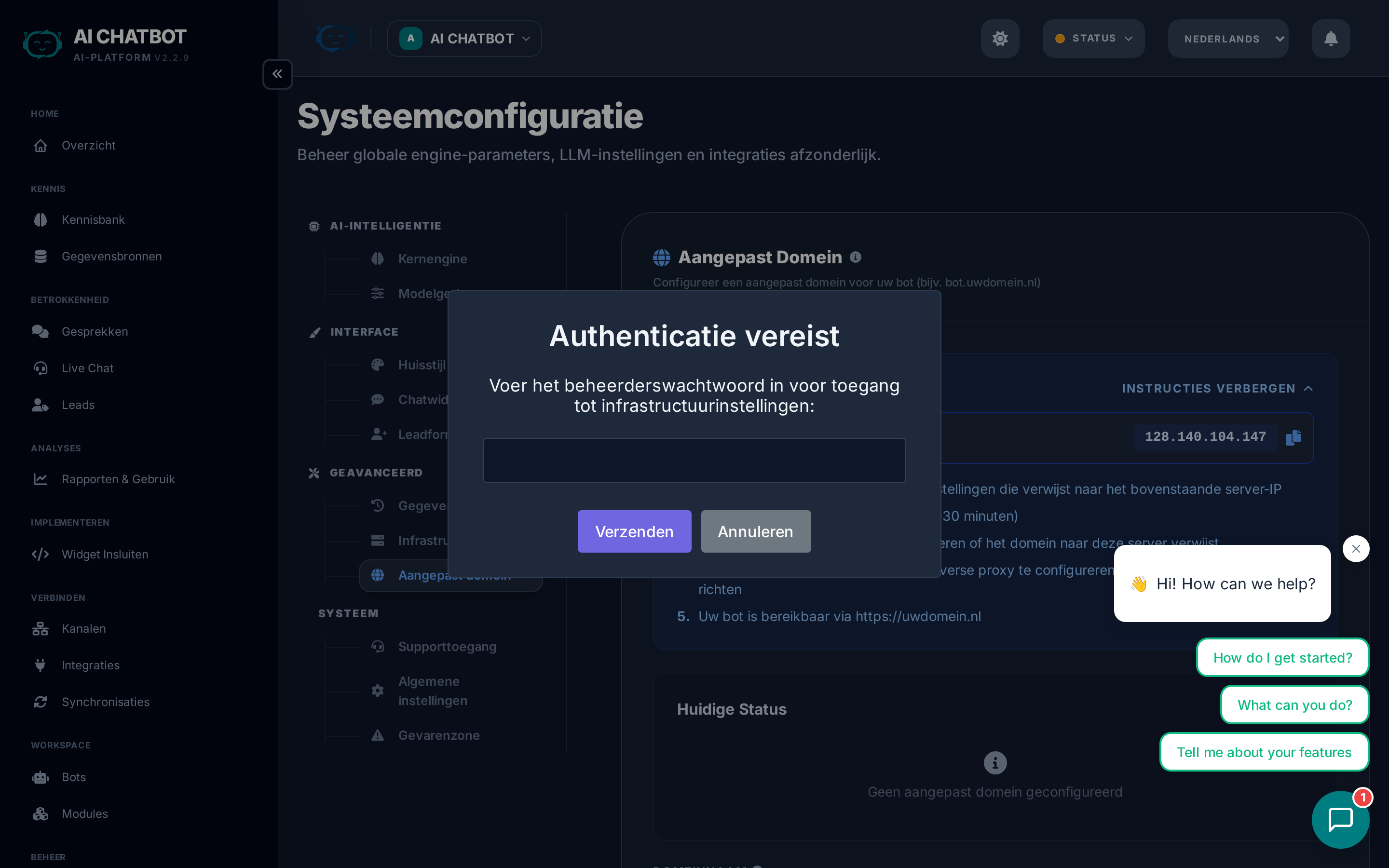Custom Domain Settings