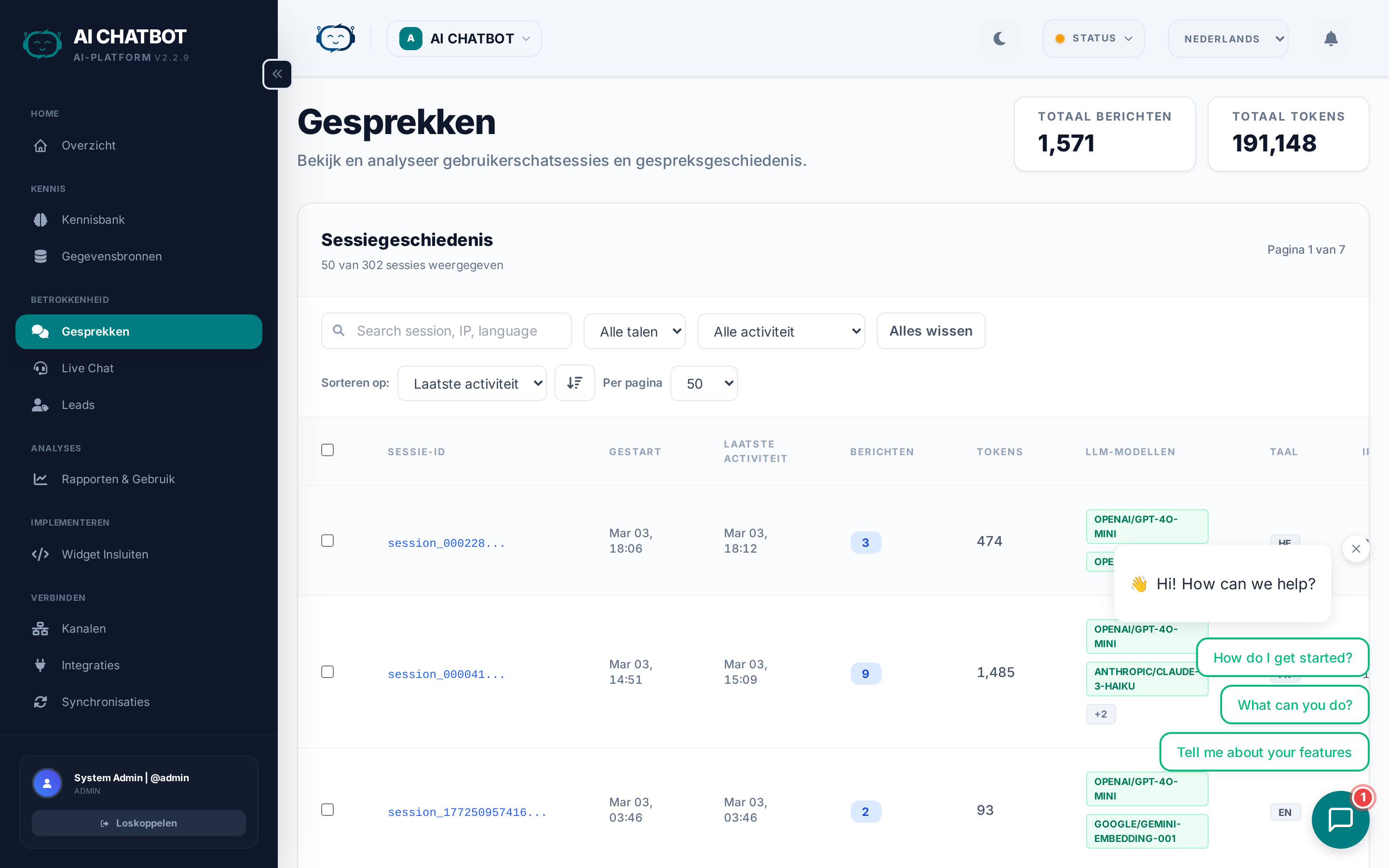 Conversations History