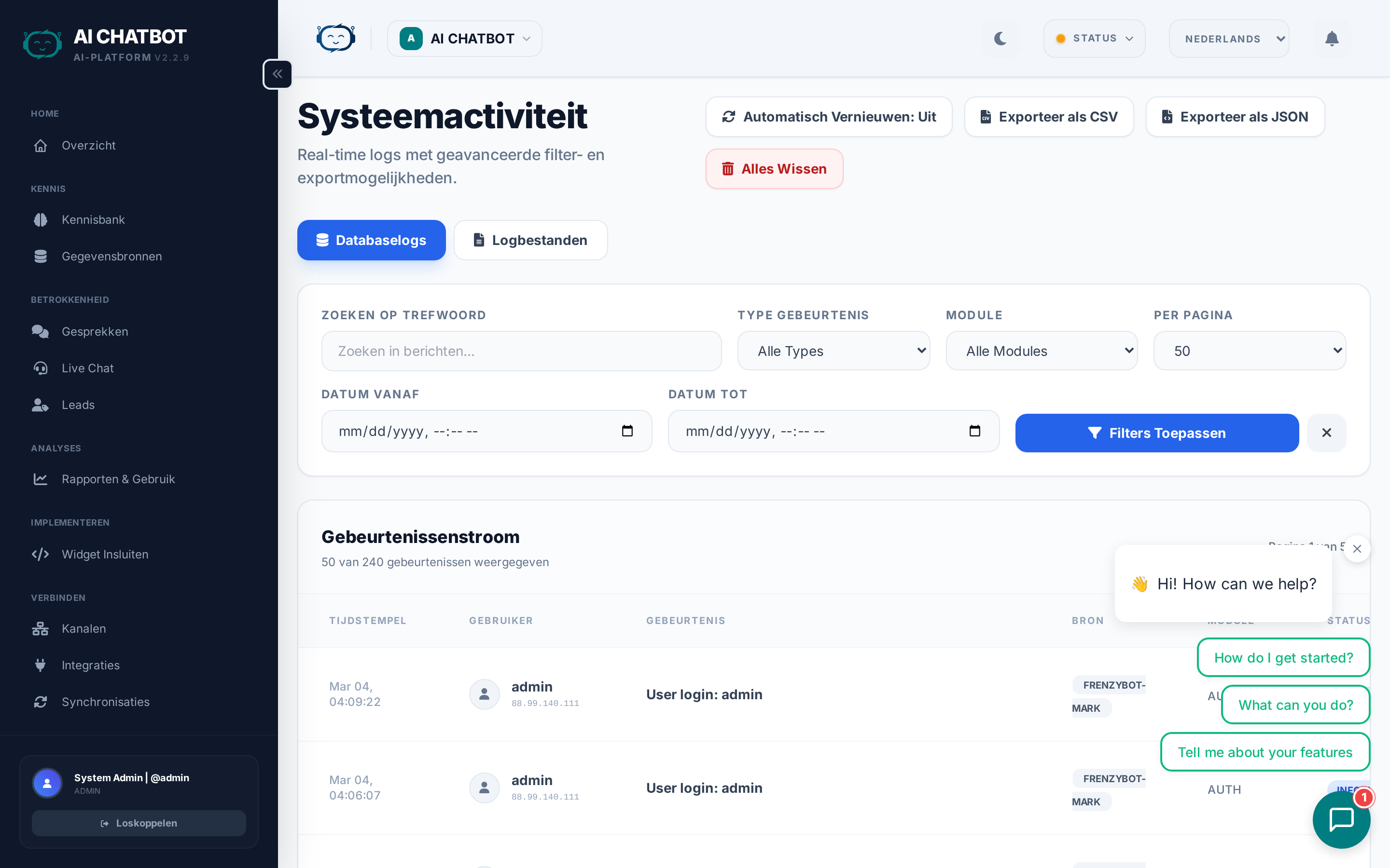 Activiteitslogboeken
