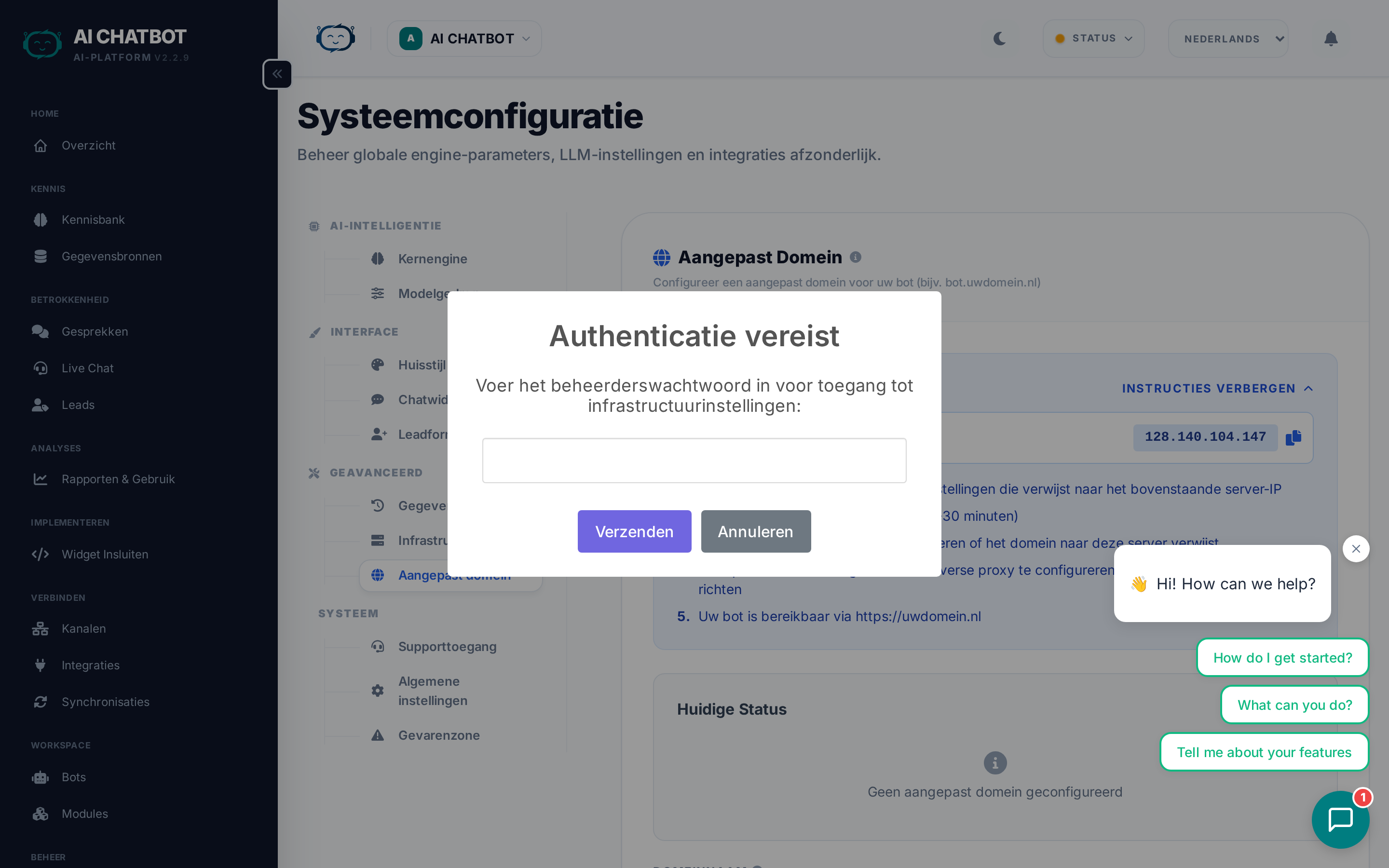 Custom Domain Settings