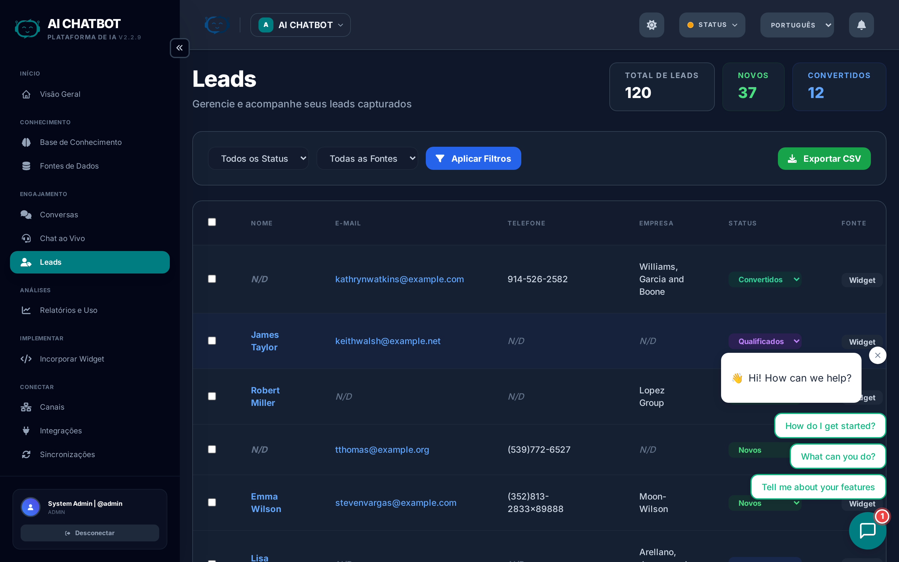 Lead Management Dashboard