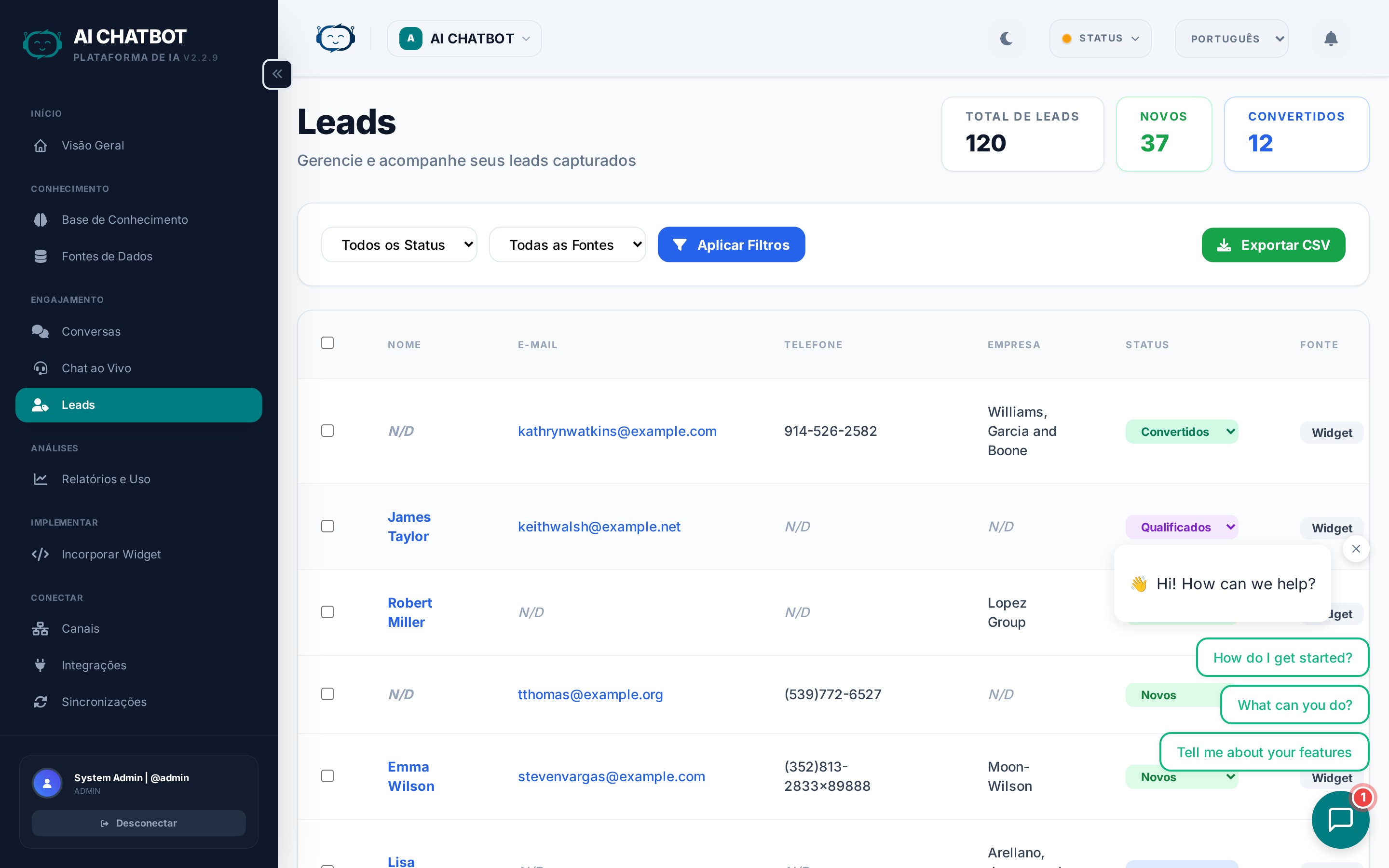 Lead Management Dashboard