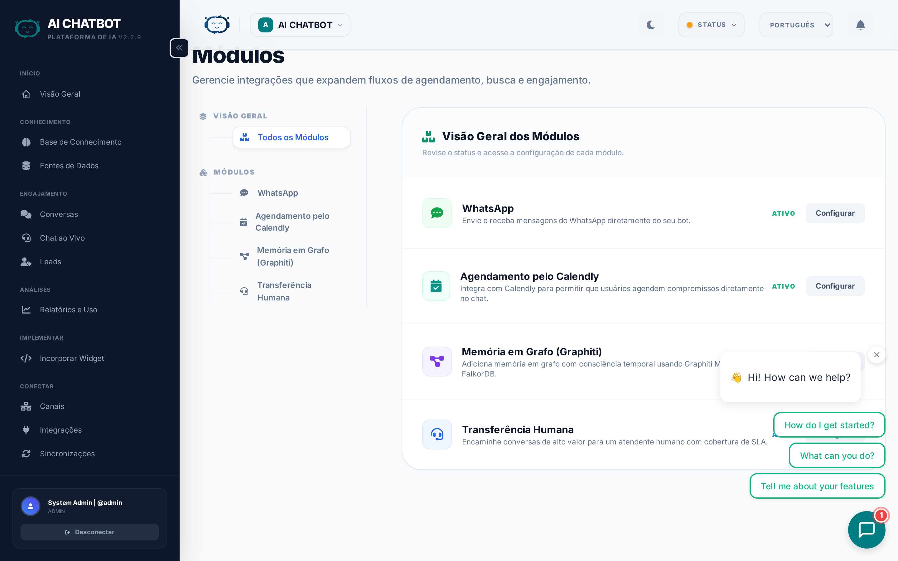 Catálogo de Módulos